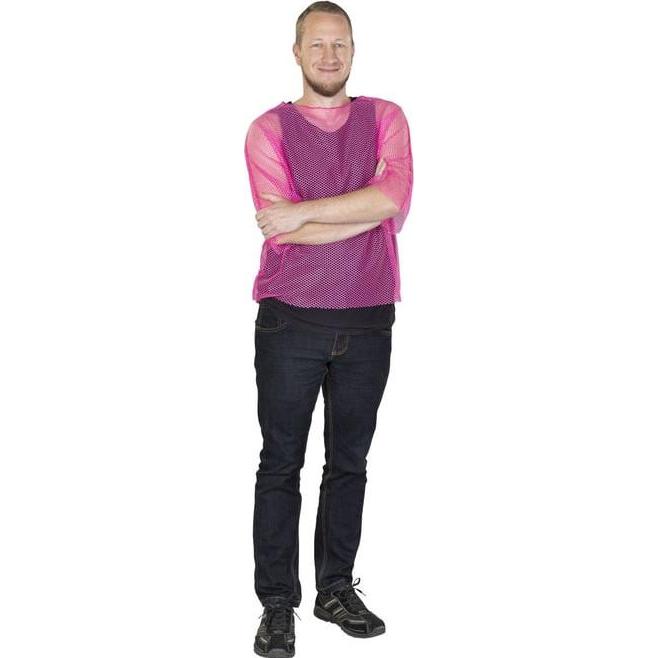 Thumbnail - MICA Festival Netzoberteil - für Herren - pink