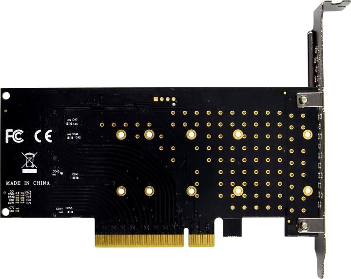 Produktbild InLine PCIe Karte zu 2x intern NVMe M.2 Key M – Bifurcation