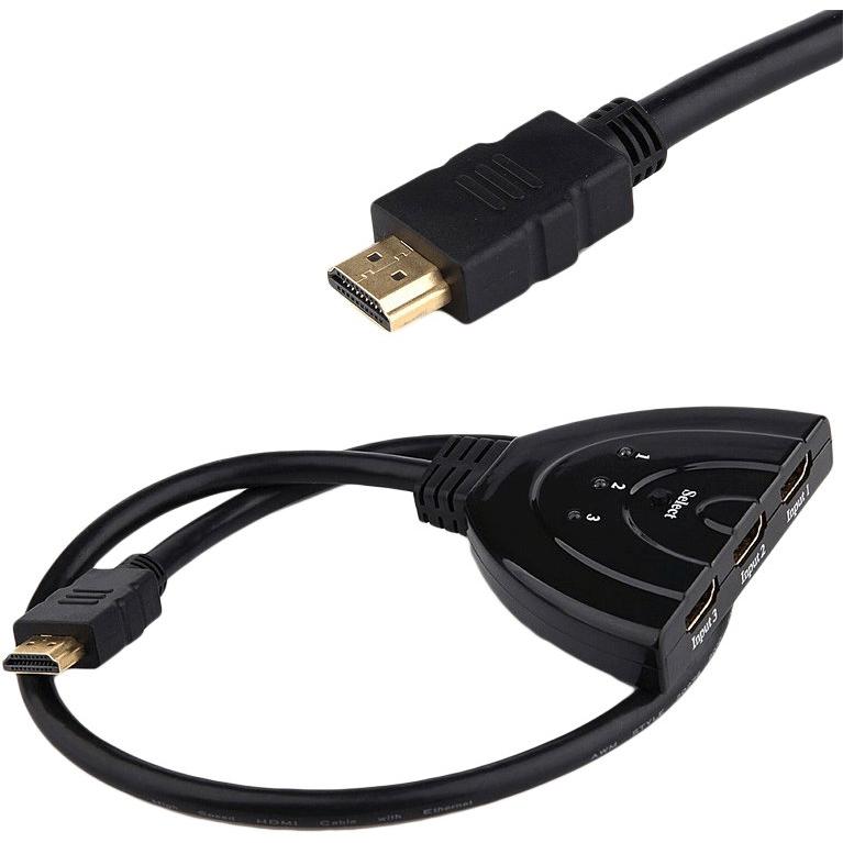 Thumbnail - JTI HDMI-Schalter, 3-Wege (0.48 m, HDMI), Video Kabel
