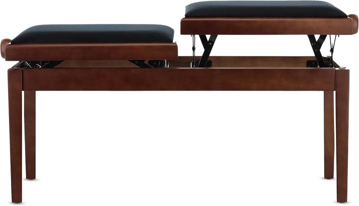 Actual product image Gewa Deluxe Double Piano Bench with Velour Upholstery and Adjustable Height