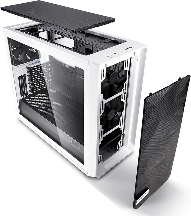 Produktbild Fractal Meshify S2 White - TG (ATX, mATX, Mini-ITX, E-ATX)