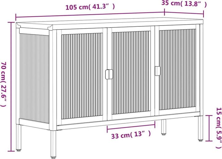 Produktbild vidaXL Sideboard (105 x 35 x 70 cm)