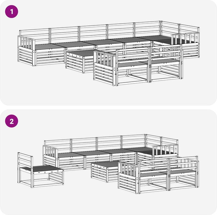 Produktbild vidaXL Outdoor-Sofa