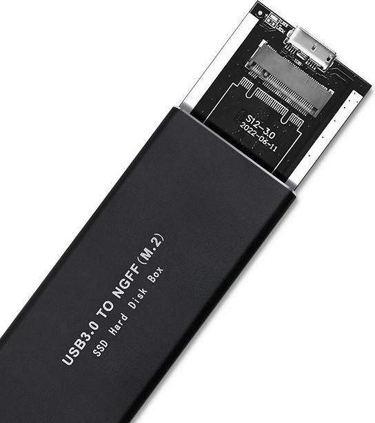 Actual product image Qoltec 51854 Hard drive Enclosure M.2 SATA SSD NGFF USB 3.0 (M.2 2230)