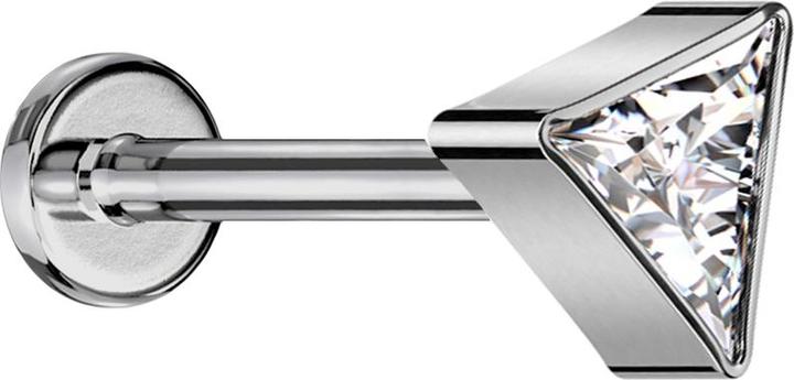 Immagine prodotto Star Piercing Micro labret filo interno argento triangolo argento cristallo argento (senza ottone, Titanio)