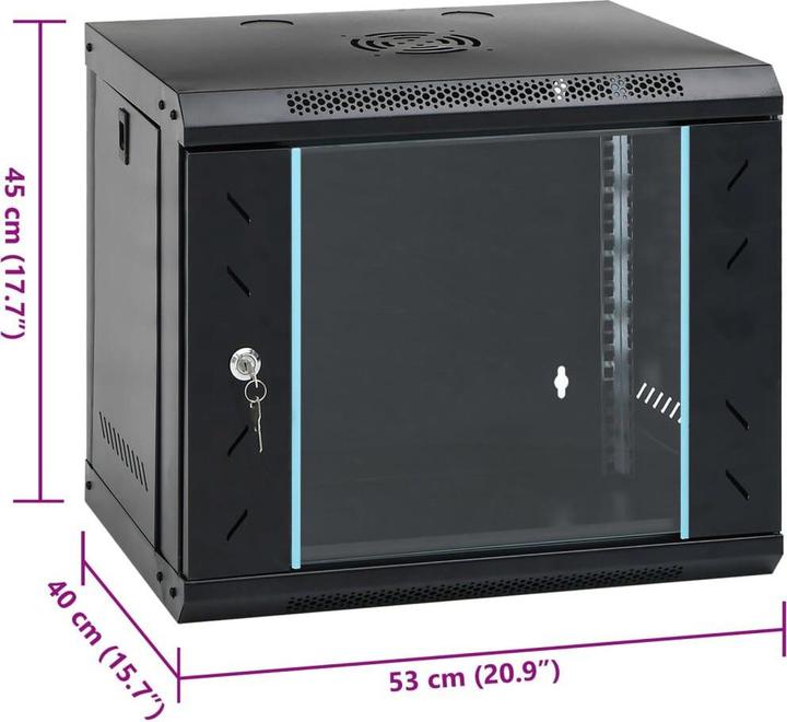 Actual product image vidaXL Netzwerkschrank (9 RU, 19 inch rack)