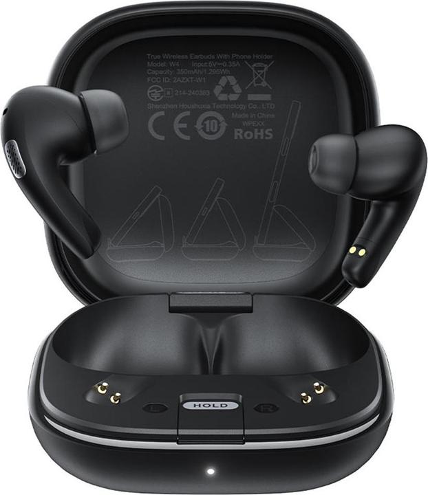 Actual product image Acefast W4 TWS wireless in-ear headphones with phone stand function - Black (7 h, Wireless)