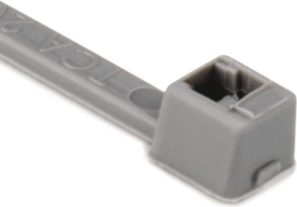 Actual product image HellermannTyton Closure tape T18R gray (Plastic cable ties, 101.60 mm, 100 pcs.)