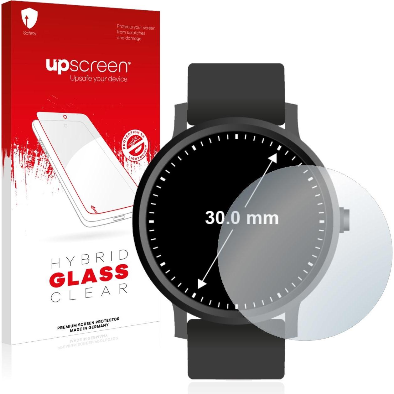 upscreen Scratch Shield Panzerglasfolie, Smartwatch Schutzfolie, Transparent