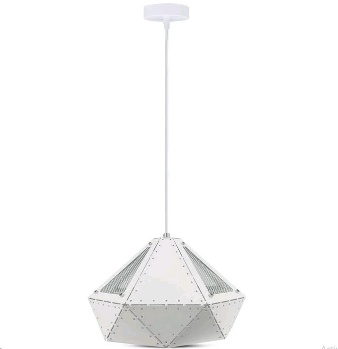 Actual product image V-TAC VT7310W Hanging Lamp Pastel Prism White 310 x 180 mm (E27)