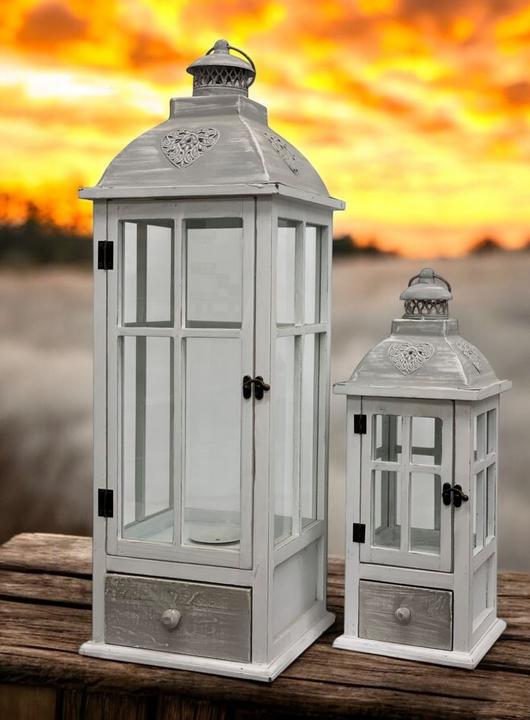 Actual product image GuGus Wooden lantern set of 2 (26 x 18.5 x 77.5 cm, 2 x)