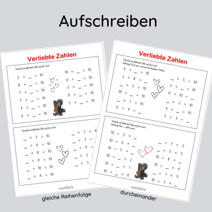 Intuitibrix Tasks for the enamoured numbers