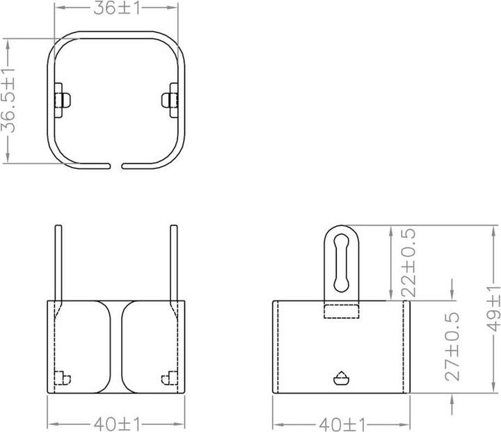 Actual product image Tru Components Modular cable holder TC-12533296 ABS plastic black 40 mm I