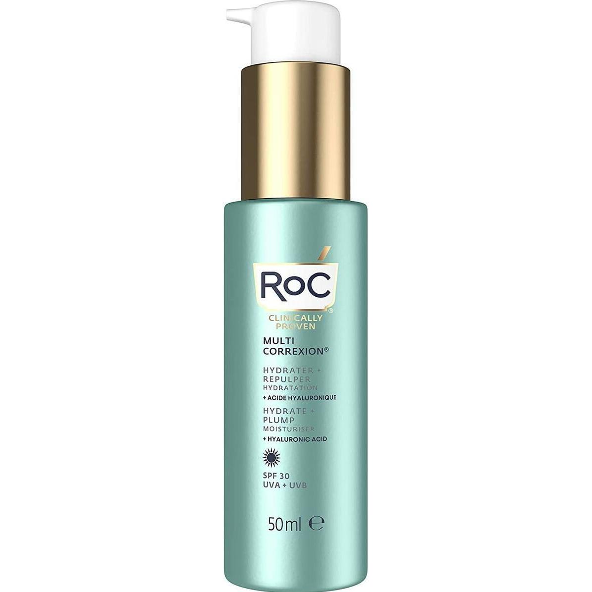 Roc , Gesichtscreme, Multi Correxion Hydrate & Plump Daily Moisturiser Spf30 (50 Ml, Tagescreme, Spf 30)