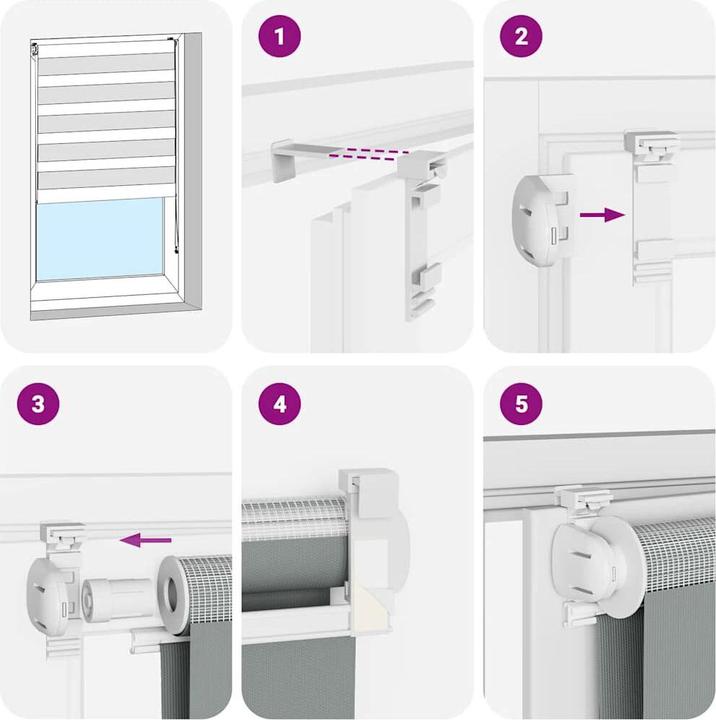 Produktbild vidaXL Zebra-Jalousie (65 x 100 cm)