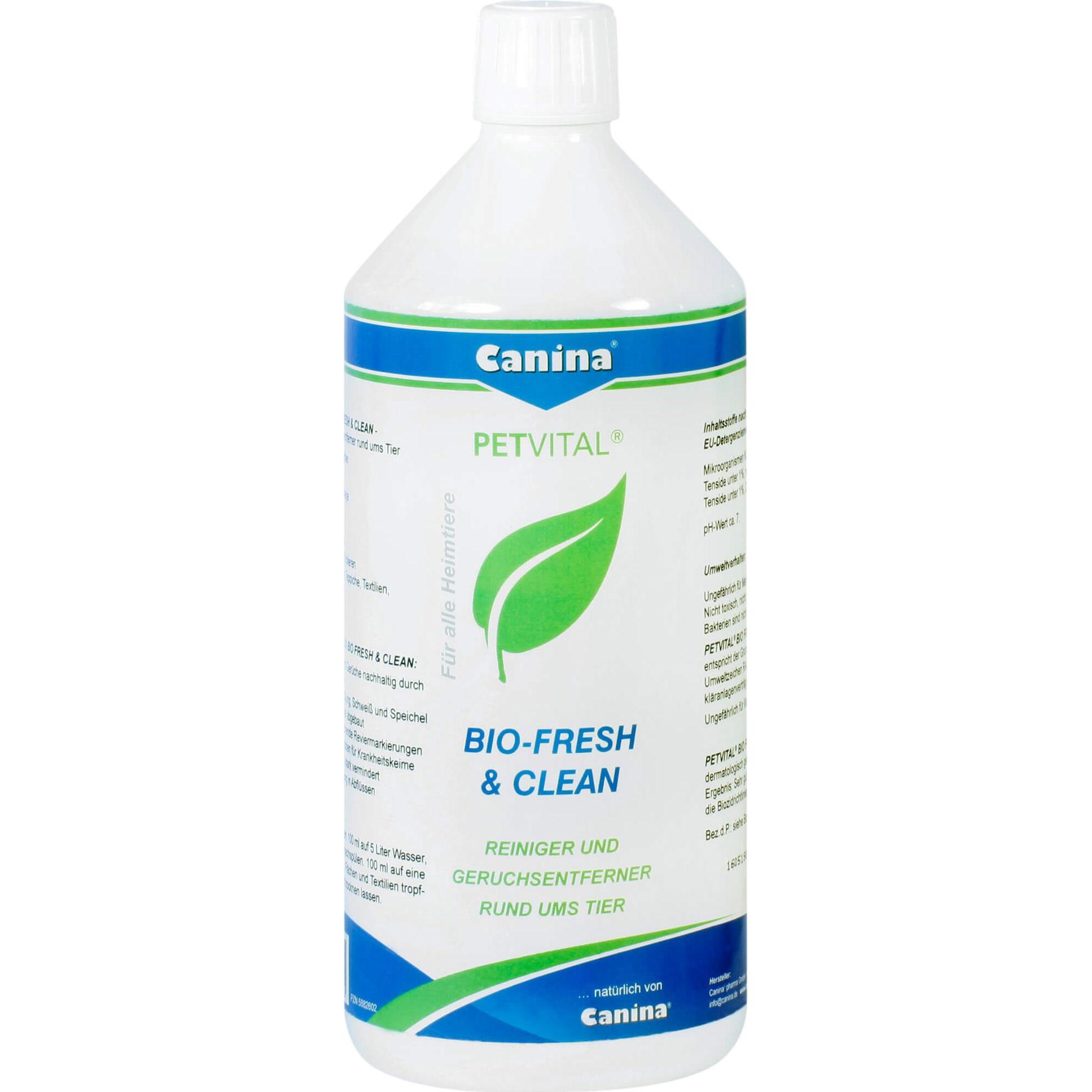 Canina Hund Katze Petvital Bio Fresh&Clean Konzentrat 1L (Hund, Katze, 1000 ml), Tierpflegemittel