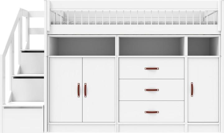 Immagine prodotto Lifetime Kidsrooms ALL IN ONE KOMBO, letto a soppalco con scrivania 152 rete a doghe a scomparsa (102 x 257 cm)