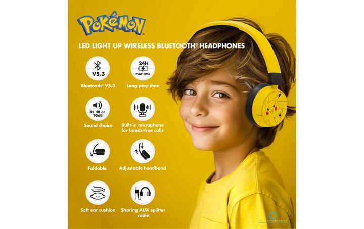 Image du produit NoName Oreillette Bluetooth avec contrôle parental - Pokemon Pikachu jaune