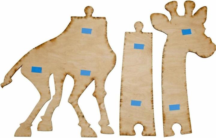 Actual product image Kik Holzmassband Giraffe natur