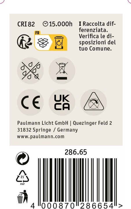 Actual product image Paulmann Drop (E14, 2.60 W, 220 lm, 1 x, G)