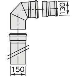 Thumbnail - Vaillant, Kabelleitung, Geräte-Anschluss-Set 150-130 mm PP für VKK 806/3 - 1606/3 (0.13 m)