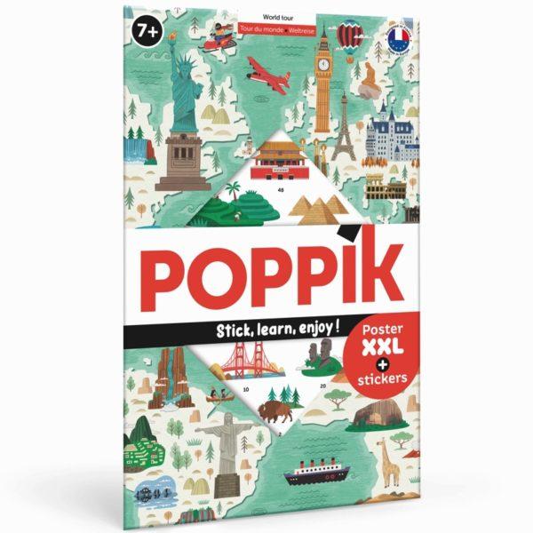 Actual product image Poppik Sticker Learning Poster World Tour