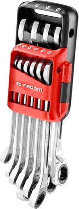 Facom Ratchet spanner set (19 mm, 12 mm, 14 mm, 16 mm, 10 mm, 18 mm, 17 mm, 11 mm, 15 mm, 8 mm, 9 mm, 13 mm)