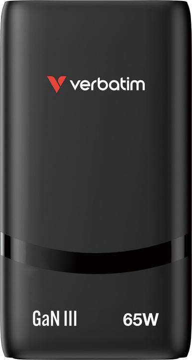 Produktbild Verbatim GaN III Fold 'n' Go Charger 2 Port 65W USB-C black (65 W, 2 Ports)