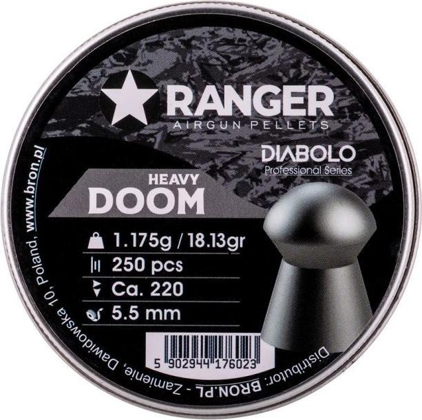 Actual product image Ranger Ink Śrut 5 5 mm RANGER Diabolo Doom Heavy płaski 250 szt. 1 175 g