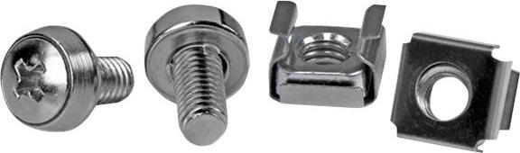 Produktbild StarTech .com M6 Screws and Cage Nuts - 50 Pack - M6 Mounting Screws and Cage Nuts for Server Rac...