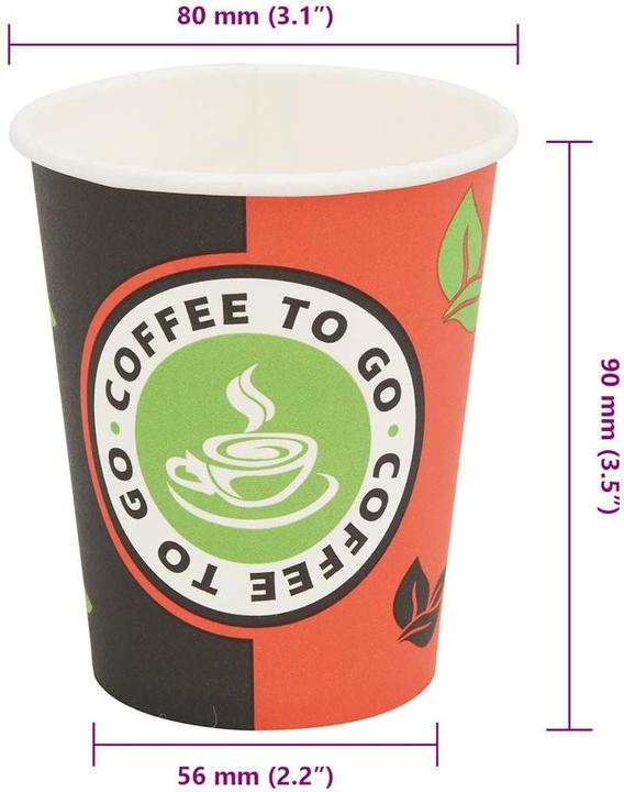 Produktbild vidaXL Pappbecher (1000 x)