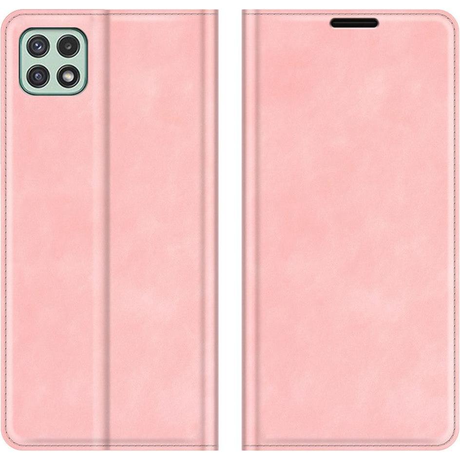 Cover-Discount Galaxy A22 5G - Seidige Stand Flip Case Hülle rosa (Samsung Galaxy A22 5G), Smartphone Hülle, Rosa