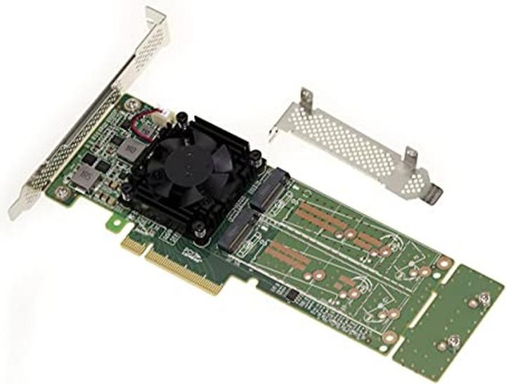 Produktbild Kalea-informatique M2 PCIe 30 x8 controller card for 4x M2 NVMe M Key SSD PLX PEX 8747 chipset