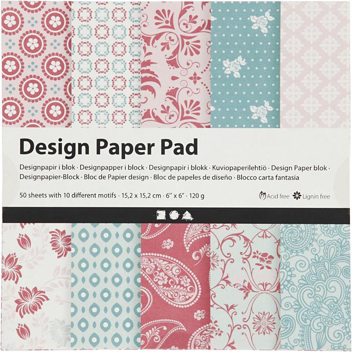 Artemio Flower Power Set di 40 Scrapbooking, Carta, Multicolore, 30,5 x