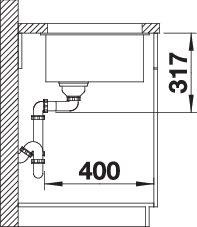 Actual product image Blanco Etagon 500-U (Undermount sink, 46 cm, 53 cm)