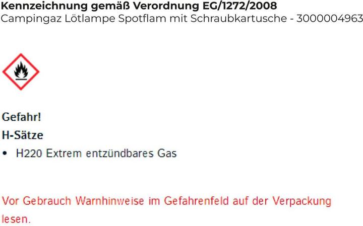 Actual product image Campingaz Lötgerät Spotflam