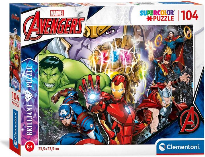 Image du produit Clementoni Brillant super-héros Marvel (104 pièces)