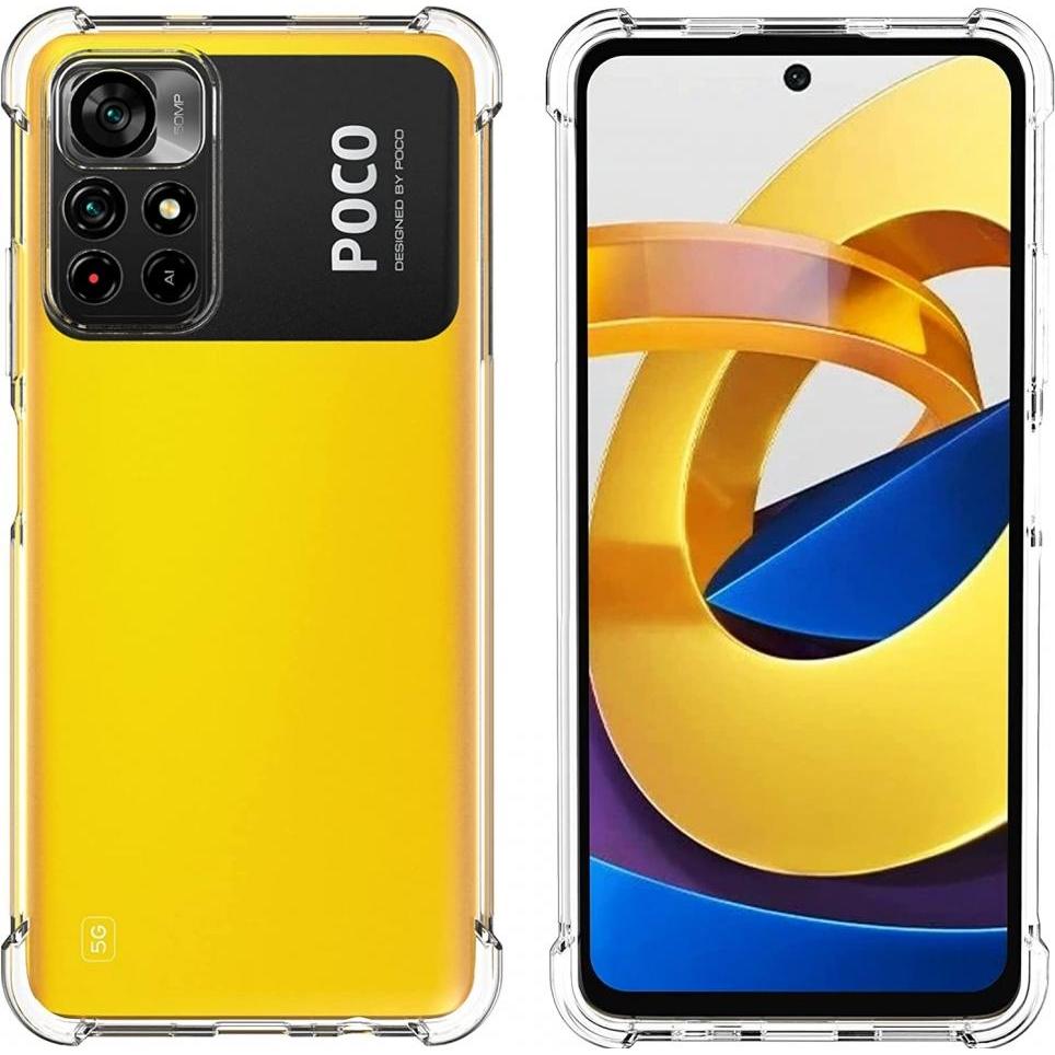 Thumbnail - Screenguard Xiaomi Poco M4 Pro 5G Hülle Crystal Soft Airbag Bumper (Xiaomi Poco M4 Pro), Smartphone Hülle, Transparent
