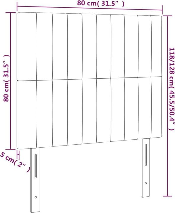 Image du produit vidaXL LED Kopfteil (90 x 5 x 128 cm)