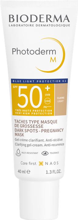 Actual product image Bioderma Photoderm M SPF50+ claire (Sun cream face, SPF 50, 40 ml, 66 g)