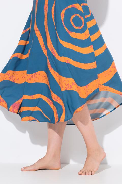 Produktbild Ulla Popken Midikleid, Kreise, A-Linie, Rundhals, ärmellos (54)