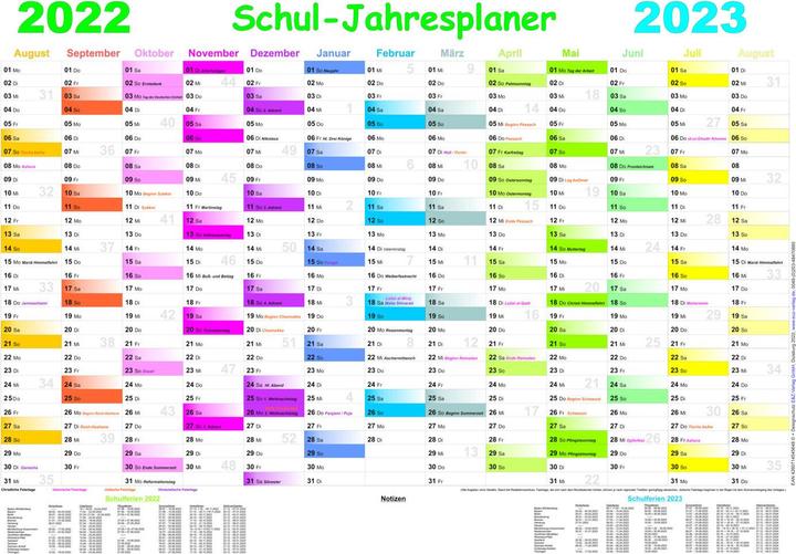 Image du produit Agenda scolaire annuel (100 x 70 cm)