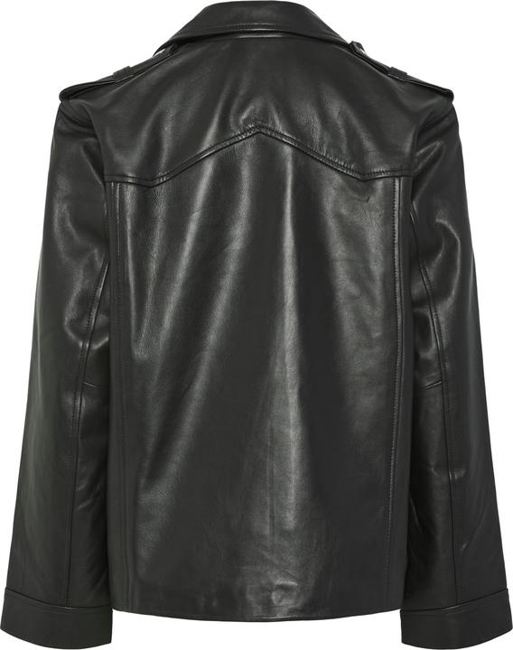 Immagine prodotto Yas Giacca in pelle con zip, scollo a V e maniche lunghe (38)