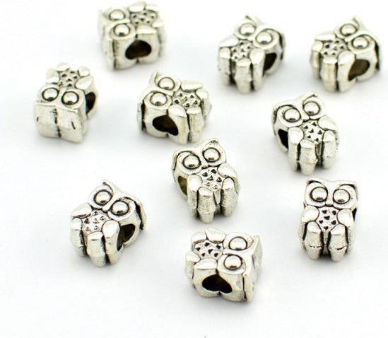 Immagine prodotto Hermex Perlina gufo - argento (Lega di zinco)