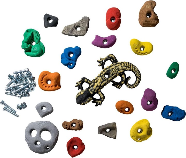 Produktbild Kletterbude Klettergriffe Kinder Komplettset StarterKids Vielfalt (Bunt)