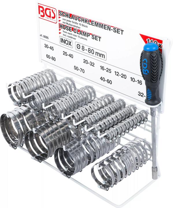 Produktbild BGS Schlauchklemmen-Sortiment (Schlauchschelle)