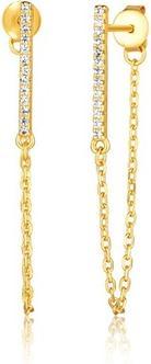 JVD - Original gold plated earrings with chains SVLE1990XH2GO00