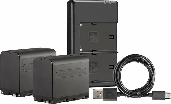 Actual product image Westcott NP-F970 Doppel-Akkupack mit Ladegerät