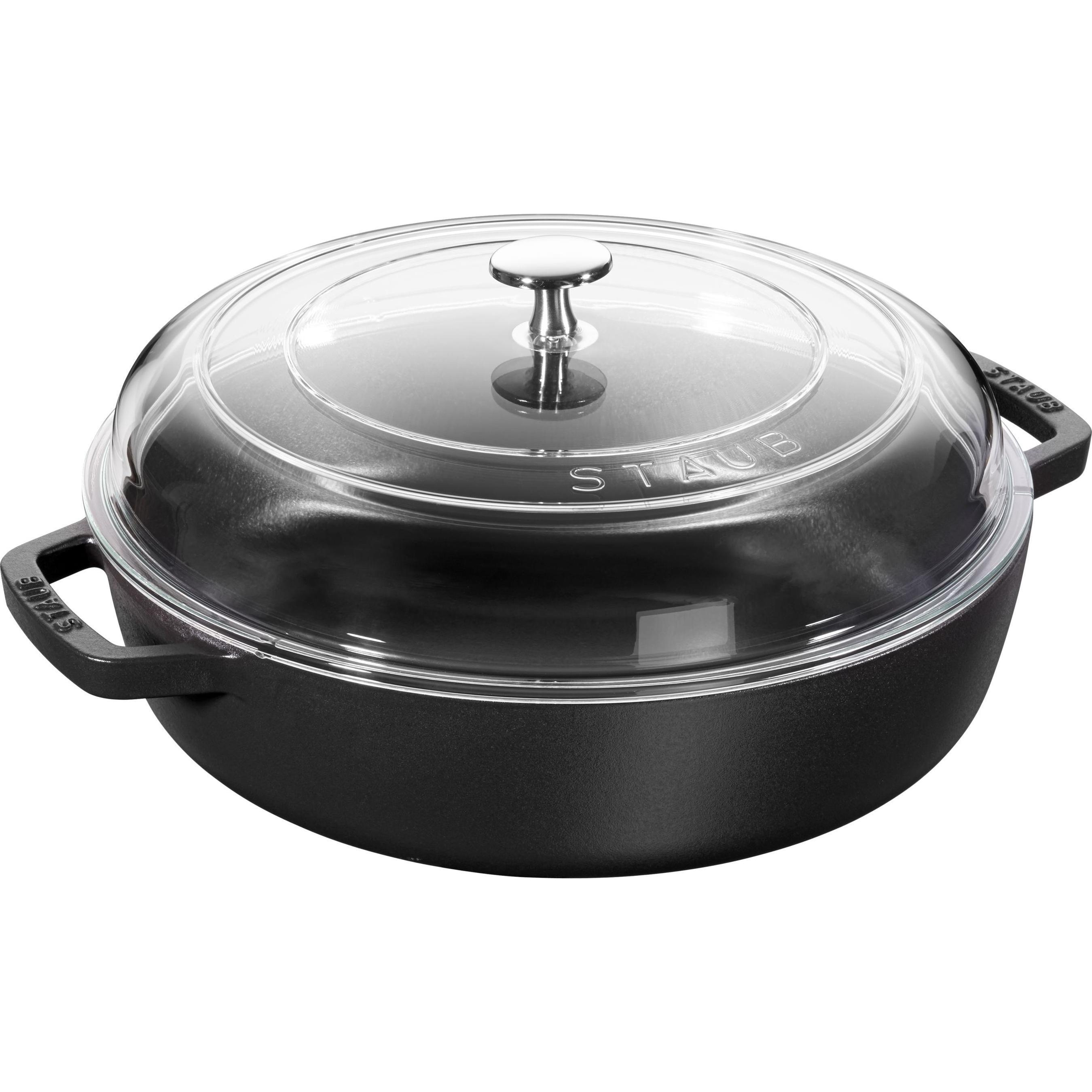 Thumbnail - Staub Braiser mit Glasdeckel, Pfanne + Kochtopf, Schwarz