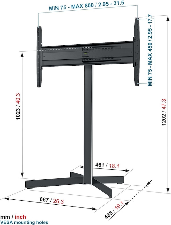Produktbild Vogels Eff 8330 (Universal, 65", 65 kg)
